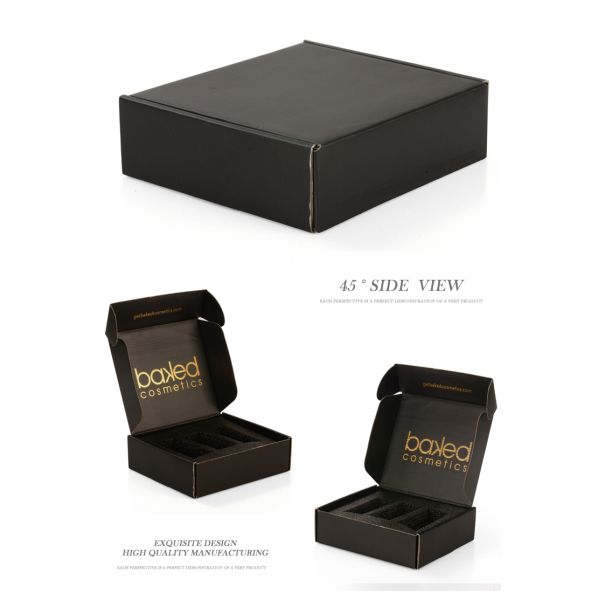 Foil Stamping Custom Corrugated Mailer Boxes Cosmetic Gift Box With Sponge Insert