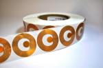 Round EAS Rfid Barcode Labels In Roll 8.2Mhz Security Soft Labels For Checkpoint