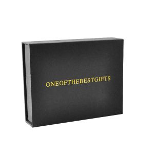 Custom Retail Solid Magnetic Gift Box Black Velvet Foam Inserts
