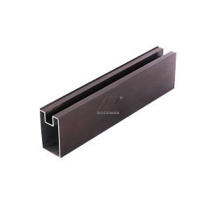 Brown Powder Coating 6063 T5 Aluminum Window Frame Extrusions