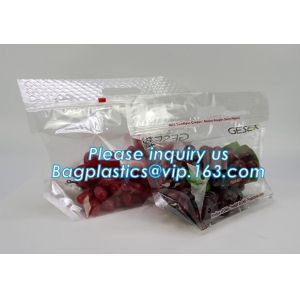 Cheap frosted reclosable zipper plastic bags with slider k, round bottom slider grape bag/table grape bag used in graper for sale