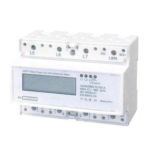 Three Phase Three Wires Din Rail KWH Meter Infrared Electric Meter with High
