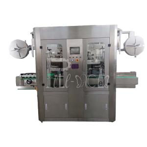 Cheap Double Head Stretch Sleeve Applicator Machine PLC Programmable Control for sale