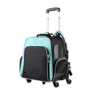 Pet Trolley Suitcase Bag Large Space Silent Universal Wheel Folding Trolley Pet