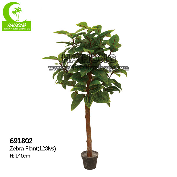Quality Factory Handmade Hot Selling Popular Artificial Zebra Plant With Pot wholesale