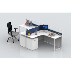 L And T Shape Aluminum Work Partition , Modern Cubicle Modular Office Workstatio
