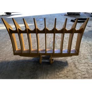 Steel Casting Mini Digger Rake Bucket , Excavator Scoop Rake For Cat320 PC200