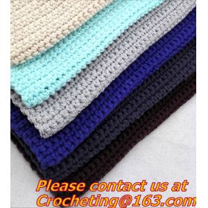 rustic handmade knitted crochet towel blanket carpet tablecrochet blanket sofa