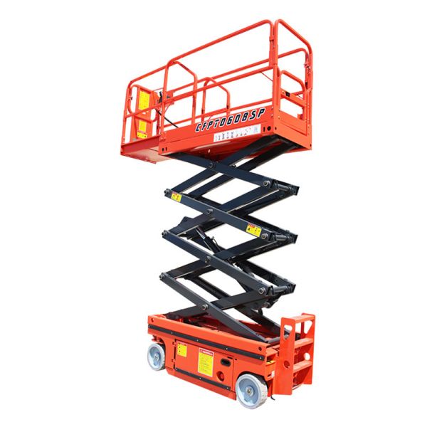 Self propelled Electric Aerial Work Mobile Scissor Lift 4m 6m 8m Height With CE