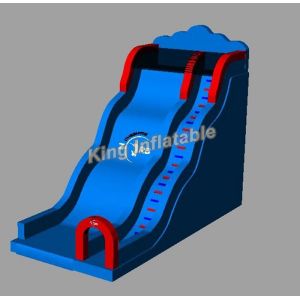 Cheap Commercial Blue Inflatable Water Slides For Kids And Audlt With Size 5m*8m for sale