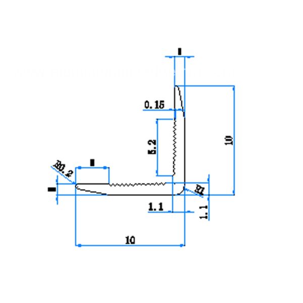 Durable Brushed Aluminum Corner Guards Equal Angle Extrusion Profile
