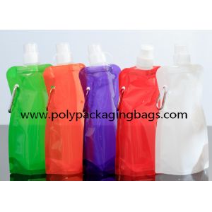China Solid Color 0.18mm Folding Water Bag For Mountaineering Stand Up Camping Foldable Bottles on sale
