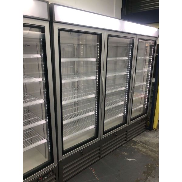 Commercial Upright Glass Door Freezer Fridge With Plug - In Secop Compressor