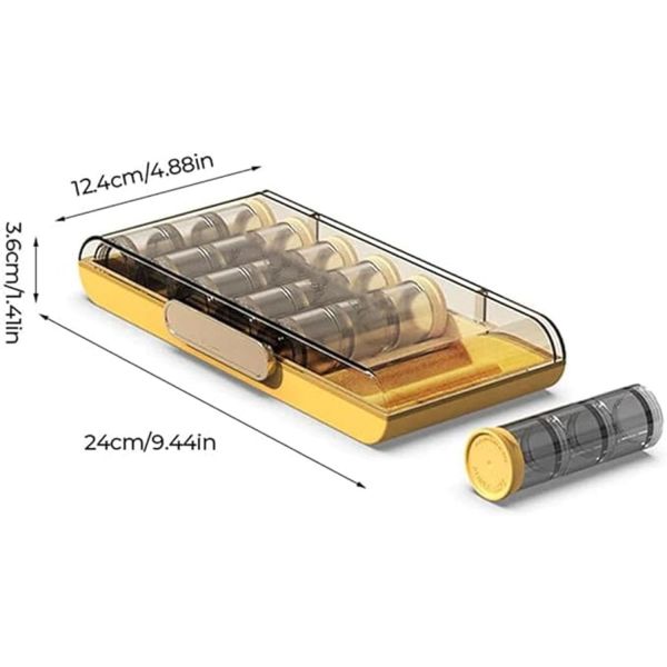 Weekly Pill Organizer 3 Times A Day 7 Day Pill Box With Separate Compartment Internal Box Threaded Knob Structure Large Medicine Organizer Box