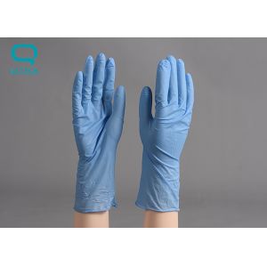 Blue Ambidextrous Disposable Clean Room Nitrile Gloves Class 10 ISO9001