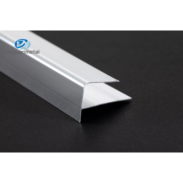 6463 Aluminum Stair Nosing Edge Trim F Shaped Mill Finished Anodized