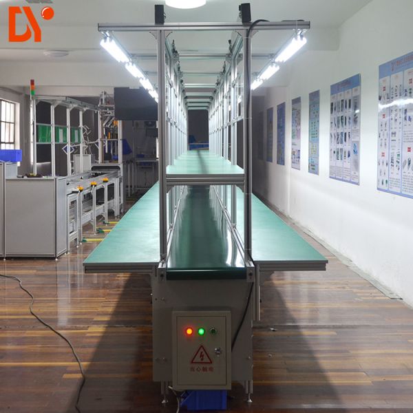 750W Conveyor Production Line With Working Tables / Industrial Conveyor Belt