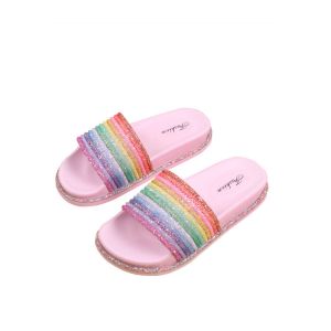 China Eco Friendly Bling Jelly Open Toe Summer Slippers PVC Sole Any Color Available on sale