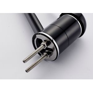 ROVATE Single Zinc Alloy Handle Black Kitchen Faucets Solid Brass Casting
