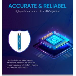 Blood Sugar Test Machine Lancing Device Glucometer Test Strip Electronic Blood