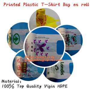 Biodegradable Reusable Plastic T-Shirt Bag Eco Friendly Compostable Grocery