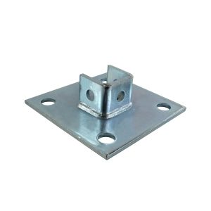 Galvanized Stainless Steel Strut Brackets U Shape Post Base Frameless