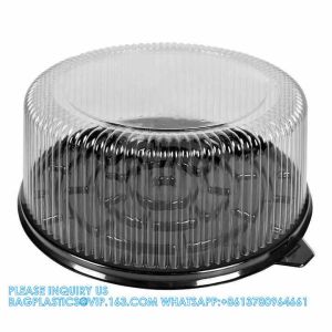 10-11" Plastic Disposable Cake Containers Carriers With Dome Lids And Cake