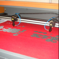 Cheap Clothing Embroidery Laser Cutting Machine Two Heads Professional Controlling for sale