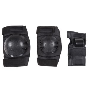 Cheap Black Roller Skating Pads Set Knee Pads Elbow Pads And Wrist Guards for sale