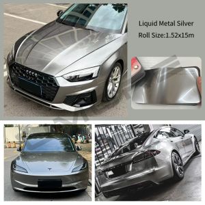 Liquid Metal Silver PPF TPU Car Paint Protection Film 1.52*15m Size
