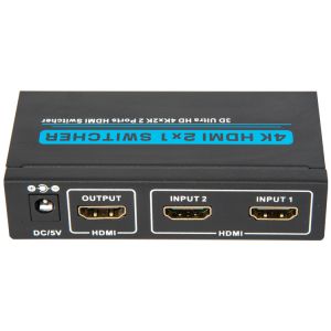 10.2Gbps 340Mhz 30HZ 4K X 2K 2x1 HDMI Switcher