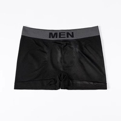 Men'S Printed Letter Underpants Mid Rise Boxer Shorts Nylon Brief Polyester