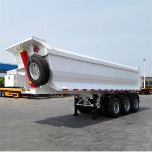 China Bulkhead End Dump Detachable FUWA Grain Tipper Trailer on sale