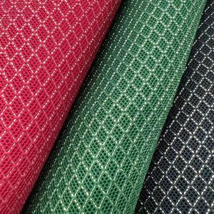 Cheap Sandwich Mesh Fabric Embedded Silver Wire 1.5mm Thick for Sneaker Tongue/Backpack Panels for sale