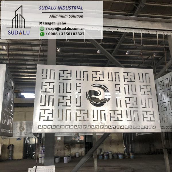 Quality SUDALU Aluminum CNC Curvel Cut Air Condition Decorative Panel Aluminum Perforated Panel wholesale