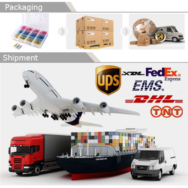 Green Heat Shrink Wire Butt Connectors , Crimp Connector Kit 100 Red 60 Blue 40 Yellow