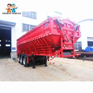 China Genron 60T 4 Axle Grain Aluminum Dump Semi Trailers on sale