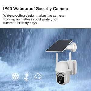 2K 4MP PTZ Solar Surveillance Camera Outdoor Battery Powered IP65 Waterproof