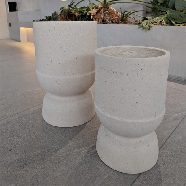Modern Style Fiber Cement Pot Frost Resistant Weatherproof For Outdoor