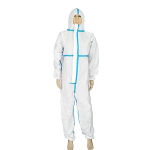 China White Medical Disposable Protective Coverall , PPE Coverall Suit Waterproof Type 4 5 6 on sale