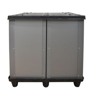 100L Blue PP Corrugated Pallet Box Foldable Coaming Container Bins