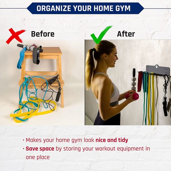 Wall Mount Yoga Mat Holder Foam Roller Towel Rack Gym Accessories Storage Rack Wedding Steel Multifunction Modern Rectangle 1,2