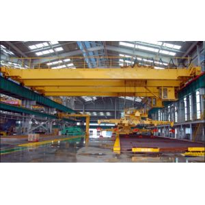 Double Girder Overhead Travelling Crane , Driver Room 25 Ton Electric Bridge
