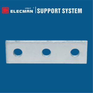 China Three Holes Strut Flat Fittings Splice Plate Galvanized Steel 5-3/8 * 1-5/8 on sale
