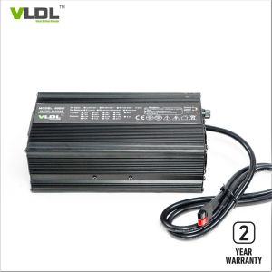 48V 10A Lithium Battery Charger Universal 110-230Vac PFC Input Black Case