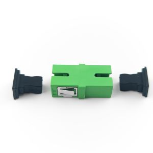 SC APC Earless Dustproof Simplex Coupler for Optical Fiber Active Connection in