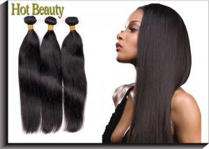 Long Straight Brazilian Virgin Human Hair Extensions Black 12'' - 32''