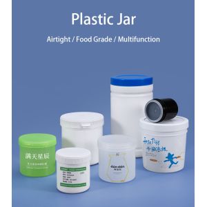 300ml 10oz HDPE Plastic Jar for Household Cooking Sauce Powder Storage Screw and