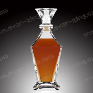 Crystal White Flint 750ML Tower Shaped Tequila Glass Bottle