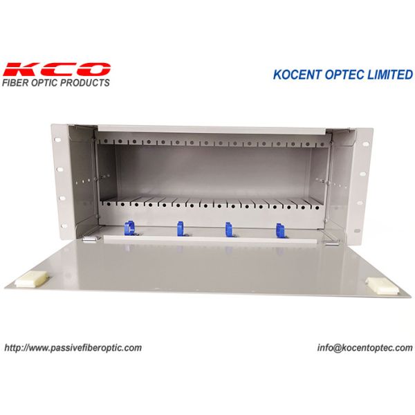 4U 16 Slot LGX PLC Fiber Optic Splitter Rack Mount Chassis Box for FTTH FTTx